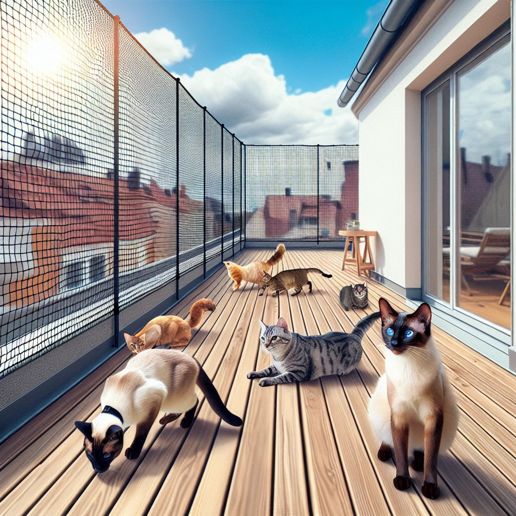 ¿Cómo cubrir una terraza para gatos?